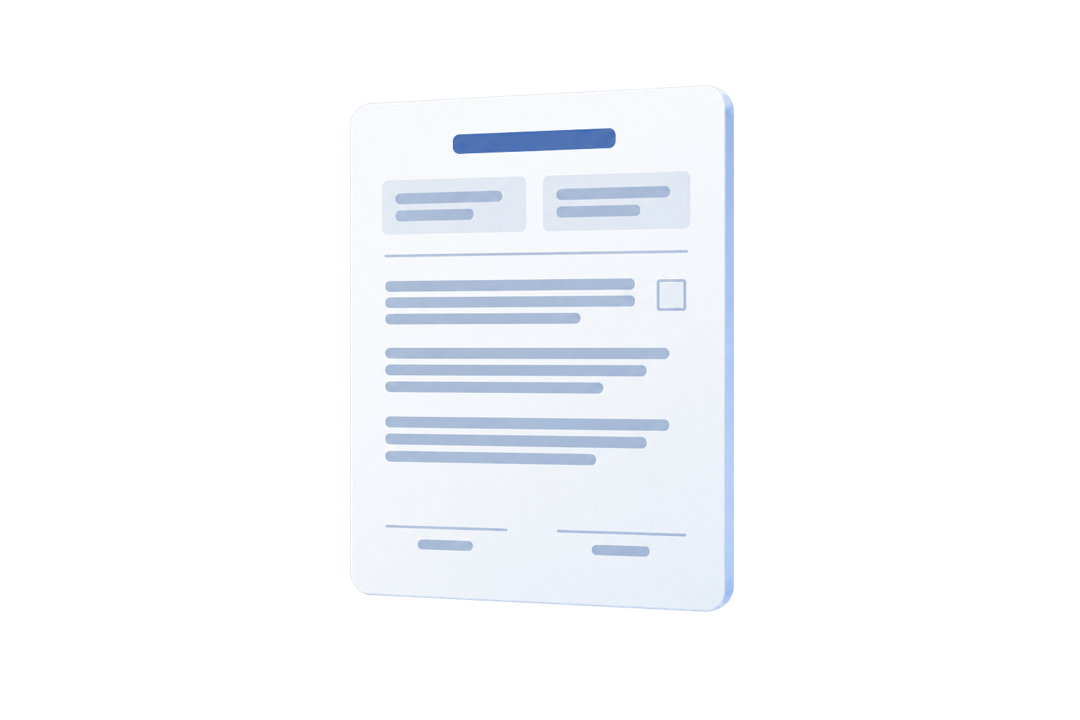 Abstract contract met partijen, clausules en handtekeningvelden